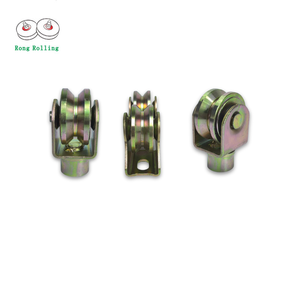 Roulette de porte coulissante en acier inoxydable à rainures U/V/H Roulette de rail robuste - Product Image 1