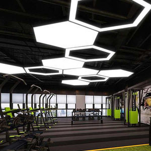 Nouveau design d'éclairage de garage de magasin de détail automobile Panneau à mailles hexagonales Plafond Led Lampes suspendues en aluminium pour salon de coiffure Showroom - Product Image 2