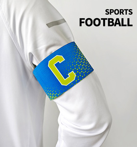 Brazalete de Capitán de Fútbol para Niños y Adultos con Cierre de Velcro, Negro/Amarillo, Fibra de Poliéster y Spandex - Product Image 6