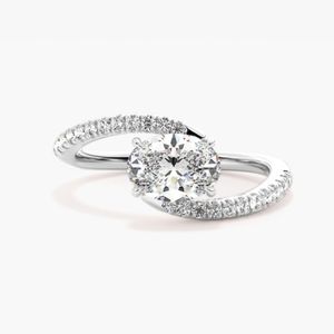 2 карат, комплект из кольца с Муассанитом, серебро 925 пробы, кольца с Муассанитом, ювелирные изделия, кольцо с Муассанитом - Product Image 3