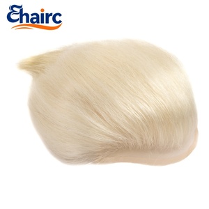 Prothèse capillaire pour homme prête à être expédiée, en stock, livraison rapide, 100% cheveux humains, base fine 0,04-0,06 mm - Product Image 5