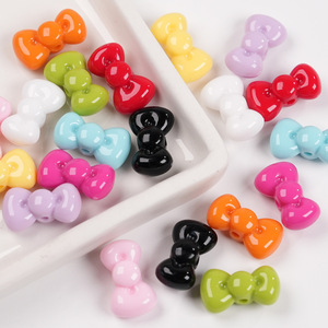 Mini Perlas <span class=keywords><strong>de</strong></span> Lazo Color Crema <span class=keywords><strong>de</strong></span> 17x10mm con Agujero, Lindas Perlas Acrílicas con Forma <span class=keywords><strong>de</strong></span> Lazo para DIY, Cadena para Teléfono, Pulsera, Collar, Fabricación <span class=keywords><strong>de</strong></span> Joyería - Product Image 4