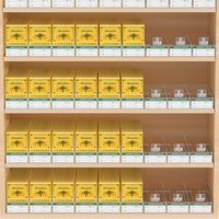 Poussoir d'étagère en plastique double face de marchandisage de supermarché pour l'affichage de cigarettes de tabac