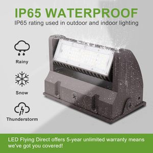 Có thể điều chỉnh 40 wát <span class=keywords><strong>LED</strong></span> tường gói ánh sáng 5400 lumens 5000K Nhiệt độ màu xoay nhôm Wall Mount IP65 không thấm nước/Chống bụi - Product Image 5