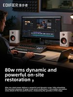 Edifier MR4BT pour système audio sans fil mini haute fidélité de qualité studio à volume élevé avec 4 haut-parleurs audio haute résolution en bois
