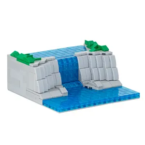 Moc1028 Conjunto de blocos de construção educacionais de plástico para crianças, modelo de ação micro mundo do vale do fim, quebra-cabeça para presente, brinquedos