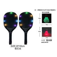 Ensemble de 4 raquettes de tennis lumineuses pour enfants avec effet lumineux LED pour jouer la nuit, jouet de sport de plein air pour le jardin et le parc
