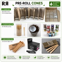 Vente en gros usine : Emballage en boîte tour pour cônes pré-roulés en papier non blanchi/blanchi, personnalisé, avec embouts et tubes d'emballage inclus