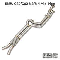 Système d'échappement à valve croisée Z-Pipe, deux modes sonores, pour BMW M3 G80 M4 G82, embouts d'échappement quadruples, poli miroir