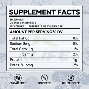 KLIFE OEM ODM <span class=keywords><strong>Caffè</strong></span> Istantaneo ai Funghi in Polvere, Miscela di 10+ Funghi, Criniera di Leone per Concentrazione e Memoria - Product Image 3