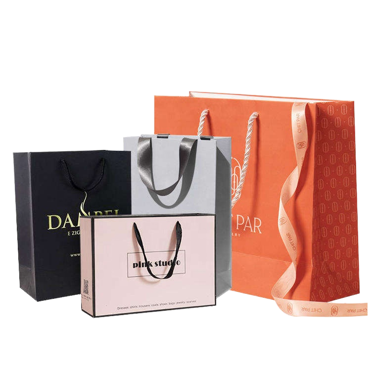 Bulk Luxury Boutique Gift Paperboard Bags