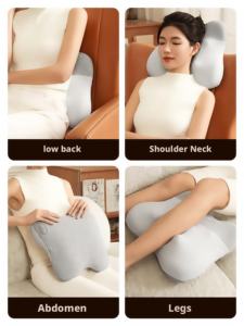 High Quality Modern Deep Kneading <b>Shiatsu</b> <b>Neck</b> <b>Back</b> <b>Massager</b> Pillow Full Body Vibration Cushion Home Office Use Waist Head - Product Image 6