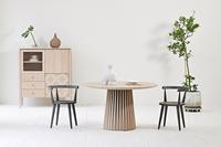Table à manger en teck massif de style Janpandi, design rond moderne pour la maison, le bureau, le salon, l'hôtel, antique et traditionnel