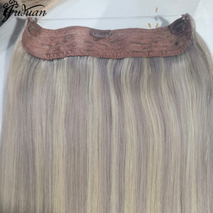 Doble dibujado suave No enredo humano recto Halo de la extensión del pelo - Product Image 6