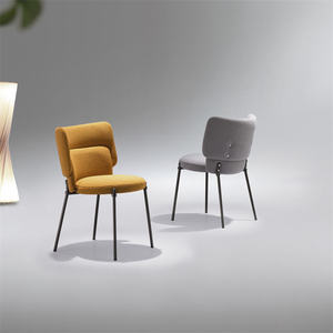 Silla de Comedor Acolchada con Espuma Relajante, Tapicería de Terciopelo Bouclé o Cuero Vegano de Alta Calidad, Sillas de Comedor Cómodas - Product Image 6