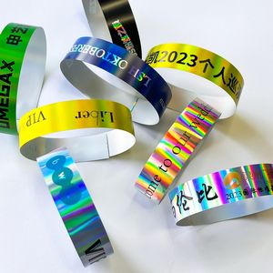 Customized Holographic <strong>Wristband</strong> ID Plastic Holographic Reflective Id <strong>Wristband</strong> For Events - Product Image 5