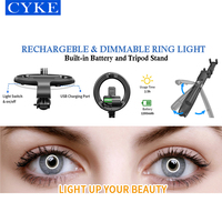 CYKE L07 Lumière d'Anneau LED Portable USB 6 Pouces pour Téléphone, Mini Lumière Circulaire de Studio de Beauté pour Selfie et Remplissage Mobile