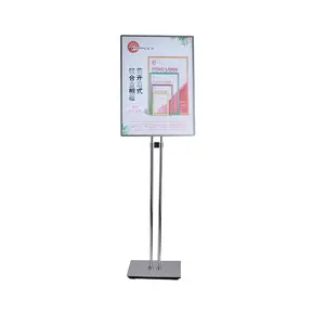Easy Use LED A2 A3 Free Standing Lighted Sign Holder Led Menu Display Heavy Duty Slide in Poster Stand