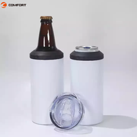 Entrepôt aux États-Unis 16oz en acier inoxydable isolé mince Sublimation peut refroidisseur pour garder la boisson froide