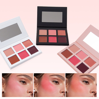 Fard à joues crémeux haute pigmentation 6 couleurs, best-seller, marque privée, maquillage végétalien