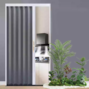 <span class=keywords><strong>Porte</strong></span> coulissante <span class=keywords><strong>pliante</strong></span> en alliage d'aluminium en forme de V, design anti-effraction, pour application en cour - Product Image 3