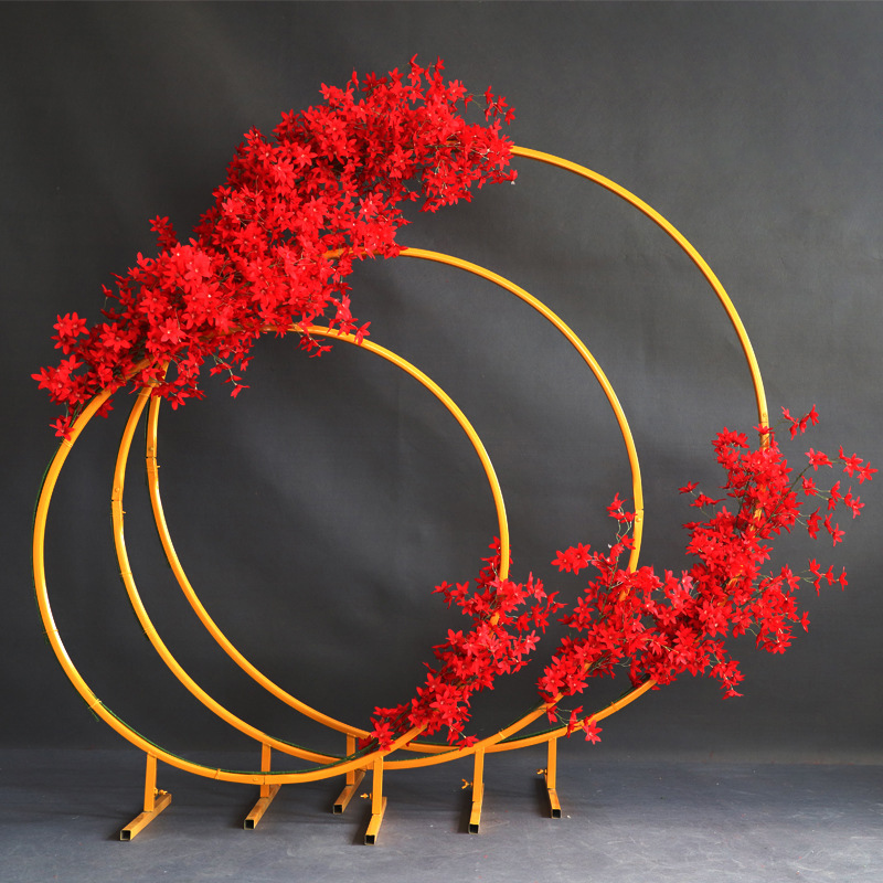 Wrought Iron Circular Screen Wedding Stage Grid Backdrop For Birthday Party