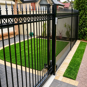 Poste <span class=keywords><strong>de</strong></span> Cerca <span class=keywords><strong>de</strong></span> Seguridad y Privacidad <span class=keywords><strong>de</strong></span> Aluminio con Recubrimiento en Polvo, Horizontal, para Jardines, Estilo Australiano, para Bricolaje en el Hogar - Product Image 6