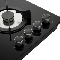 Table de cuisson à gaz Hob 2026 au design moderne, 4 brûleurs, panneau en verre, allumage électronique, classe A en termes d'efficacité énergétique, caractéristiques de sécurité domestique