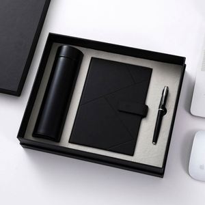 Ensemble cadeau de carnet de notes haut de gamme avec stylo et bouteille, cadeaux promotionnels d'entreprise personnalisables, article avec logo, ensemble cadeau de tasse et de carnet de notes - Product Image 3