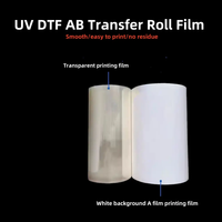 Film de transfert UV DTF PET, film AB pour impression d'étiquettes autocollantes en cristal UV DTF