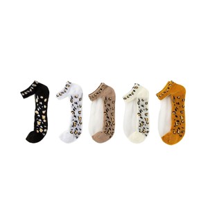 Calzini da Donna in Cotone con Stampa Leopardata, <span class=keywords><strong>Calze</strong></span> Senza Cuciture Ultra-sottili Trasparenti Estive alla Caviglia - Product Image 5