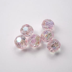 Couleur électrolytique perles d'angle transparentes diamant coupe bijoux à bricoler soi-même accessoires perforé 500 perles acryliques perles transparentes - Product Image 5