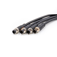 Connecteur étanche M12 (lot de 10) IP65, mâle/femelle, pour câble filaire, prise de panneau 2, 3, 4, 5 broches pour câblage de contrôle de capteur LED extérieur