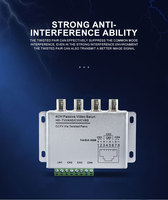 Accessoires de Surveillance Balun vidéo passive Moniteur en métal pour émetteur à paire torsadée sans correspondance à 4 canaux