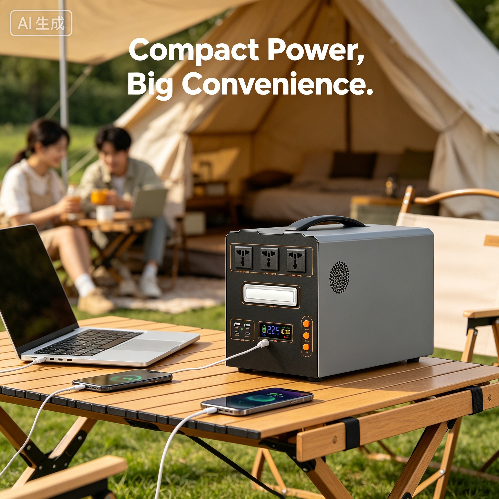 <strong>2026</strong> Smart 3000Wh Portable Power Station 2000W Solar Generator LiFePO4 3500 Cycles App Control LCD for Outdoor Remote Work RV