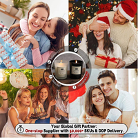 Nouveau Style Bougie de Noël Luxueux Pots en Verre pour Bougies Coffret Cadeau d'Affaires Bougies Personnalisées Cadeaux de Mariage pour Invités