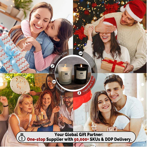 Nouveau Style Bougie de Noël Luxueux Pots en Verre pour Bougies Coffret Cadeau d'Affaires Bougies Personnalisées Cadeaux de Mariage pour Invités - Product Image 6