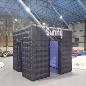 Carpa Cúbica Portátil Oxford Comercial con Iluminación LED, Cabina de Fotos Inflable 360, Alquiler de Estudio, Cabina de Fotos Inflable Negra en Venta - Product Image 2