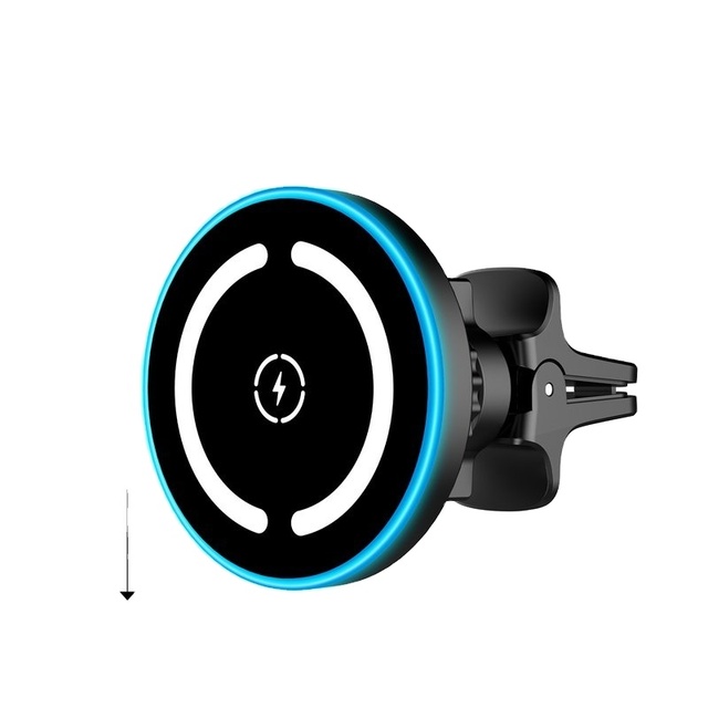 15W Fast Charging Portable Magnetic Wireless Charger with Led Light Mobile Phone Car Phone Bracket Chargers