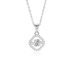 Collana con Moissanite per Donne, Colore D, Purezza VVS1, Diamante Sintetico, Regalo di Fidanzamento, Pendente in Argento S925 - Product Image 1