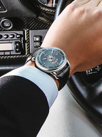 Montre pour homme Robines New Art Master Series, mouvement mécanique automatique, aiguilles lumineuses, boîtier en acier inoxydable, bracelet en cuir véritable, 41 mm