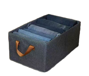 Boîte de rangement pliable en tissu Lavinia pour vêtements, armoire, tiroir, tissu non tissé unique pour pantalons, jeans, salon - Product Image 4