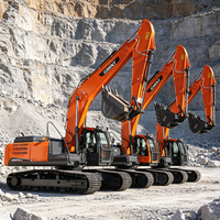 Ekskavator Besar Doosan Excavadora Pemasok Merek Terkemuka Ekskavator Crawler Ekskavator dengan Hydraulic Hammer