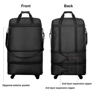 Mala Expansível e Dobrável, Bolsa de Viagem com Rodas, Bolsa de Lona para Homens e Mulheres, Bagagem Leve - Product Image 2