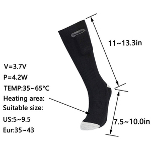 Chaussettes chauffantes intelligentes <span class=keywords><strong>Bluetooth</strong></span> 5V 4000mAh à chauffage électrique épais pour la chasse, fonctionnant sur piles, USB, unisexe - Product Image 2