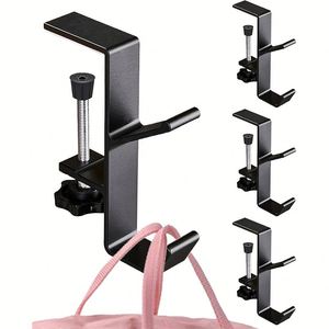 Adjustable Desk Purse Hook Bag Holder Backpacks Under Counter Table Hanging <b>Storage</b> Workspace Organizer Hanger Holder for Table - Product Image 5