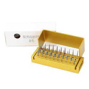 Kit de fraises dentaires 30 pièces, fraises diamantées haute vitesse de 1,6 mm pour la préparation et le polissage des dents, avec étui - Product Image 1