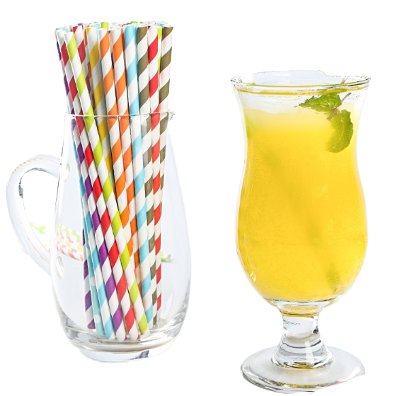 Green Biodegradable Aseptic Paper Straw Disposable Recycled Straw Pulp Food Grade UV Coated Fine Tip for Boba Smoothie Coffee