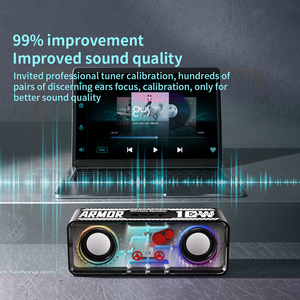 10W Double Corne V8 Mecha Haut-Parleur Portable Basse Sans Fil RGB BT 5.0 Haut-Parleur Avec KC LED éclairage - Product Image 4