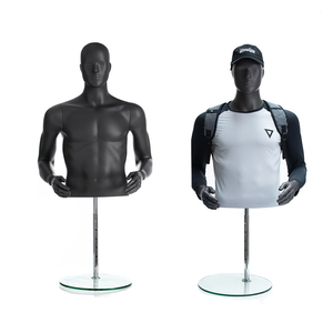 M070-<span class=keywords><strong>JACOB</strong></span>-7/8/9 Männlicher und Weiblicher Kinder-Torso-Schaufensterpuppe in Matt-Dunkelgrau, Halber Körper mit Verstellbarem Ständer für Sportoberteile-Präsentation - Product Image 4